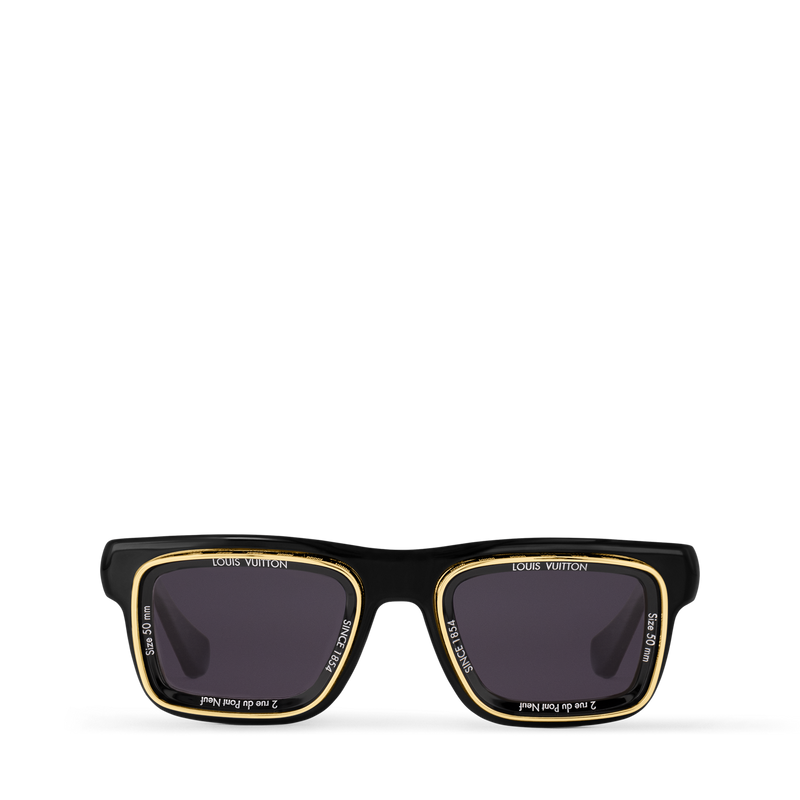 Louis Vuitton LV Super Vision Square Sonnenbrille Schwarz (Z2599U) 