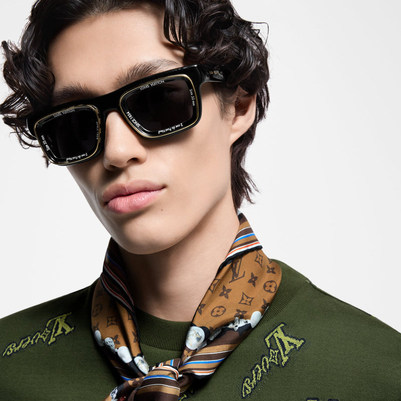 Louis Vuitton LV Super Vision Square Sonnenbrille Schwarz (Z2599U) 