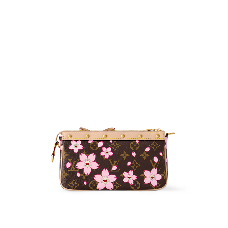 Louis Vuitton x Takashi Murakami Cherry Blossom Pochette Accessoires Sakura Marron