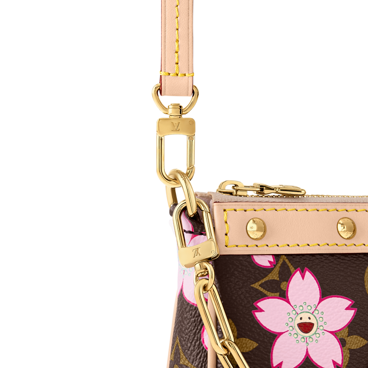 Louis Vuitton x Takashi Murakami Cherry Blossom Pochette Accessoires Sakura Marron
