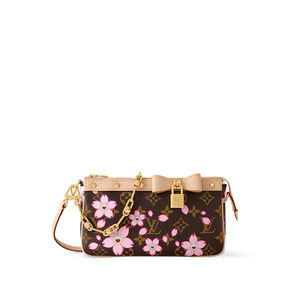 Louis Vuitton x Takashi Murakami Cherry Blossom Pochette Accessoires Sakura Marron