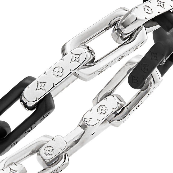 Bracelet Louis Vuitton Monogram Chain Argenté/Noir