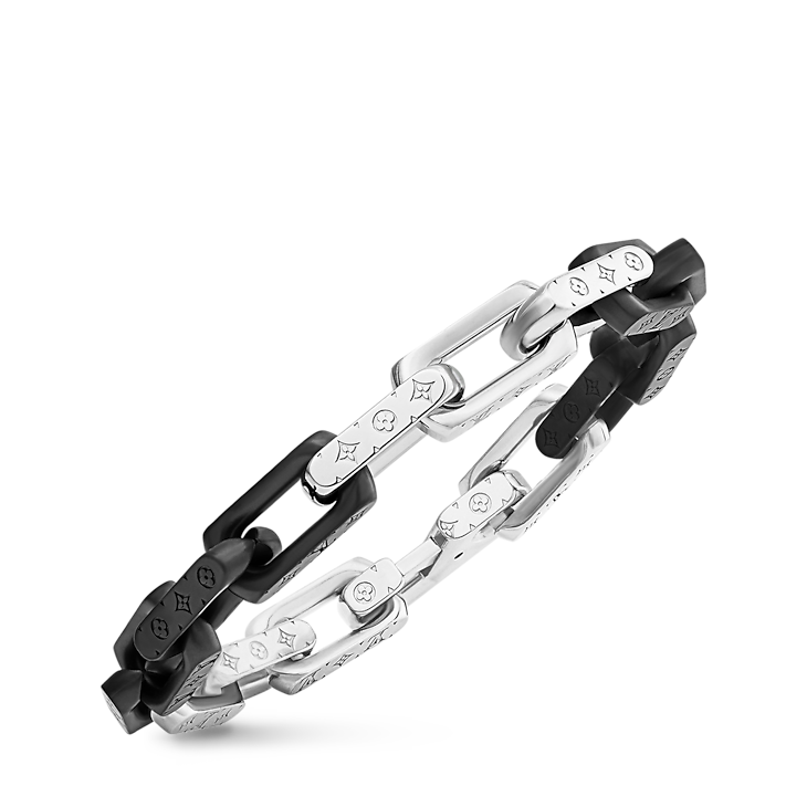 Bracelet Louis Vuitton Monogram Chain Argenté/Noir