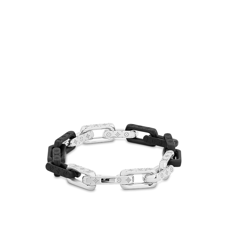 Bracelet Louis Vuitton Monogram Chain Argenté/Noir