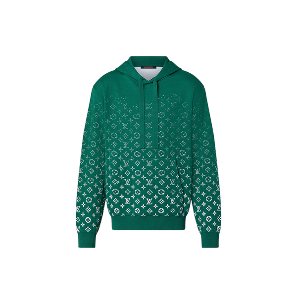 Louis Vuitton Farbverlaufs-Hoodie aus Baumwolle Grün