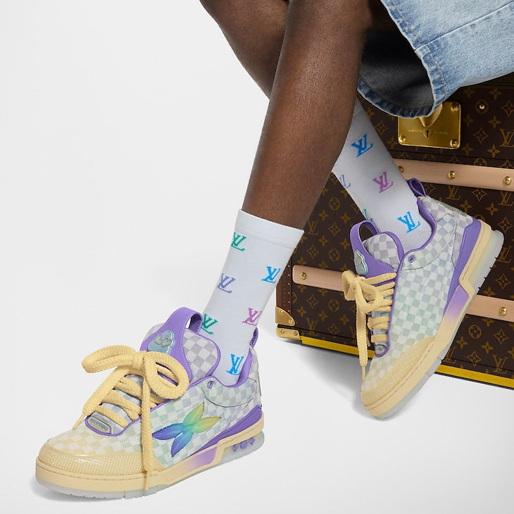Louis Vuitton LV Skate Denim à damier dégradé violet