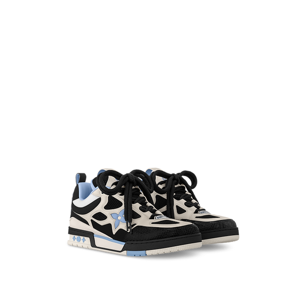 Baskets de skate Louis Vuitton LV Bleu Blanc Noir