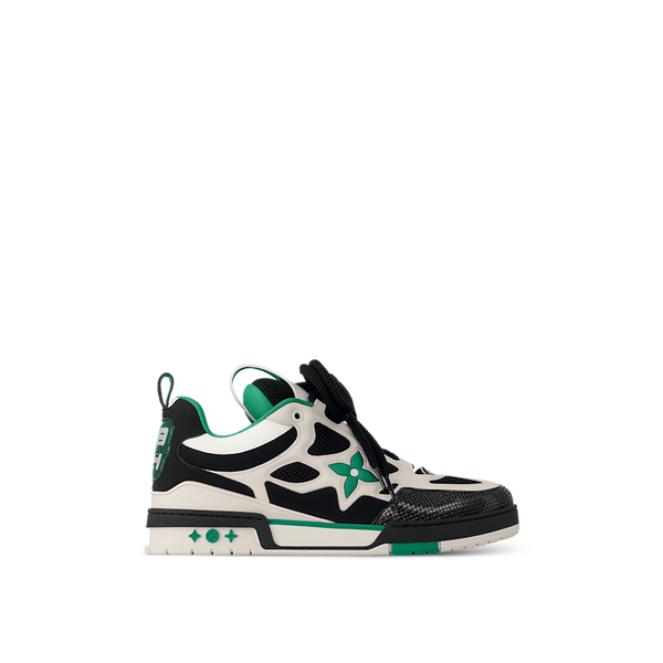 Baskets Louis Vuitton LV Skate Vert Blanc Noir