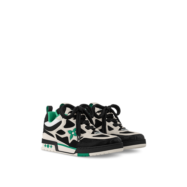 Baskets Louis Vuitton LV Skate Vert Blanc Noir