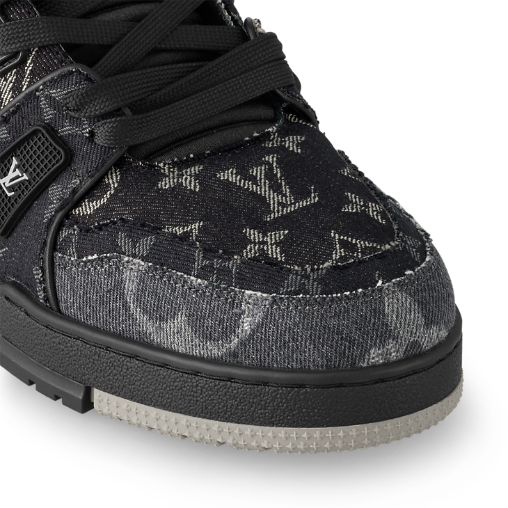 Baskets Louis Vuitton Trainer LV Denim Noir