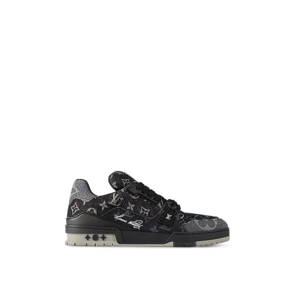 Baskets Louis Vuitton Trainer LV Denim Noir