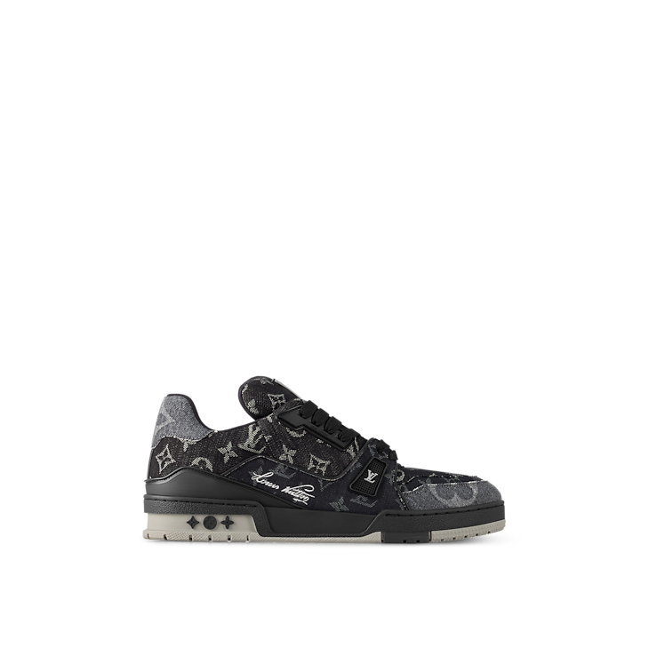 Baskets Louis Vuitton Trainer LV Denim Noir