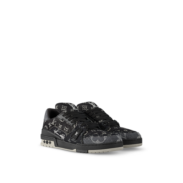 Baskets Louis Vuitton Trainer LV Denim Noir