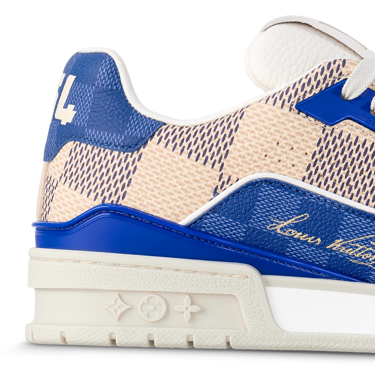 Baskets Louis Vuitton Trainer LV Bleu Beige