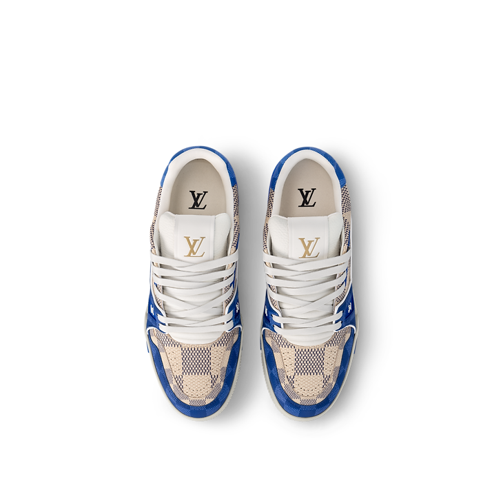 Baskets Louis Vuitton Trainer LV Bleu Beige