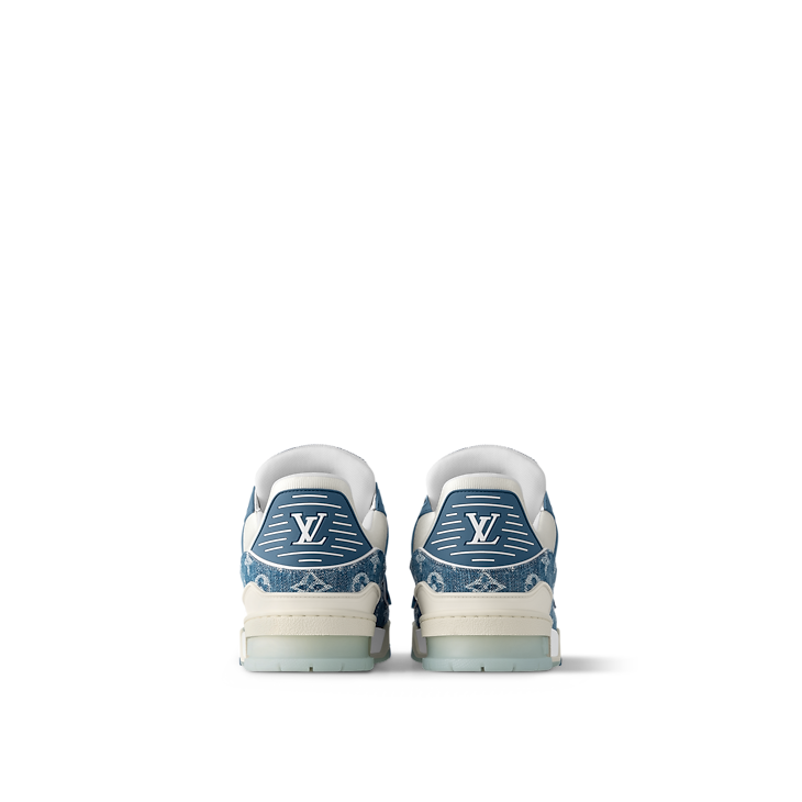 Baskets Louis Vuitton LV Trainer Bleu Denim