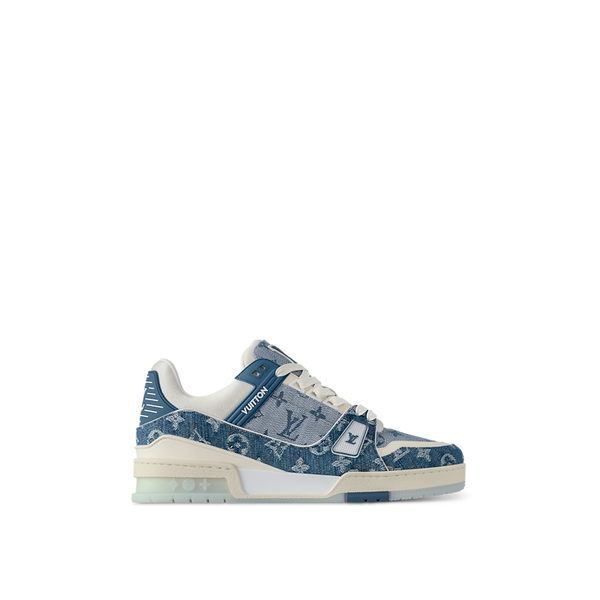 Baskets Louis Vuitton LV Trainer Bleu Denim