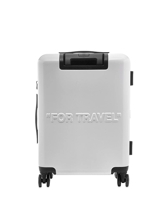 OFF-WHITE Citation Bagage "POUR VOYAGER" Blanc/Noir